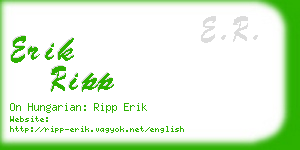 erik ripp business card